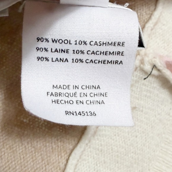 NAADAM Tan Cashmino Layered Cardigan Sweater Wool Cashmere Button Front Size S - Picture 10 of 10